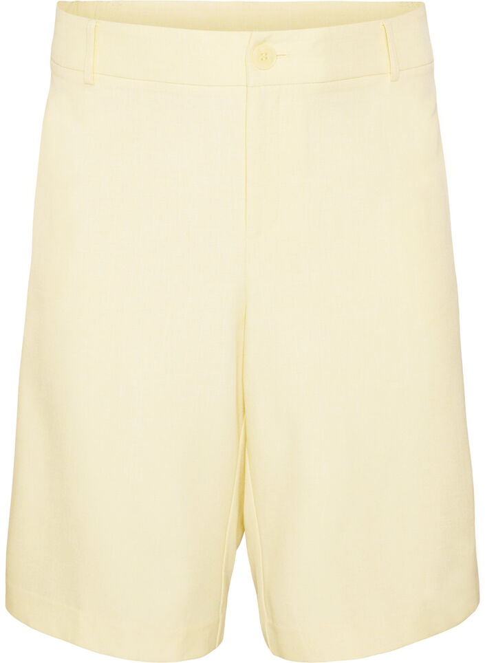 Short bermuda ample &agrave; taille haute, Jaune clair, Packshot image number 0