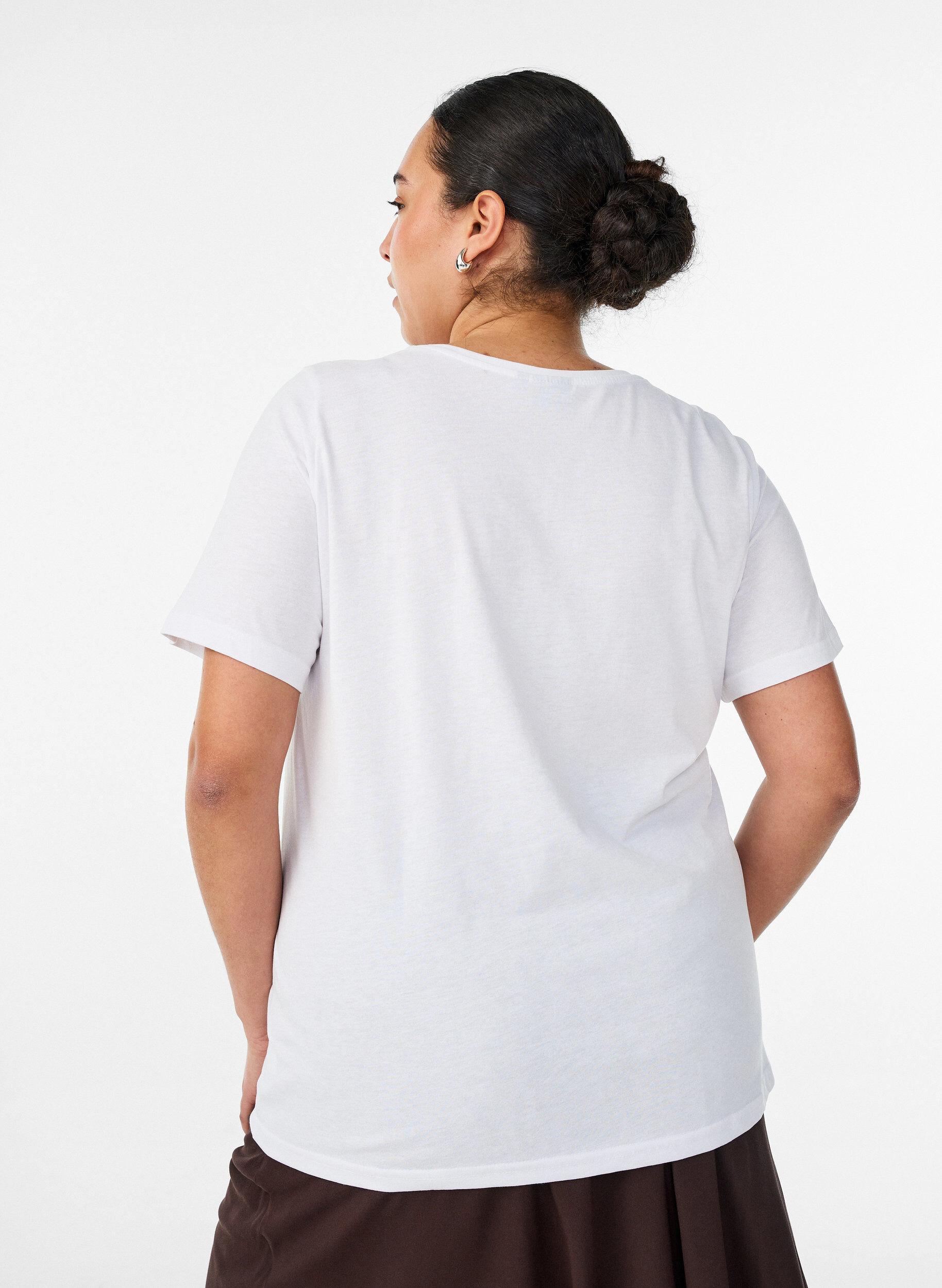 ZizziT-Shirt mit Print, Wei&szlig;, Model image number 2