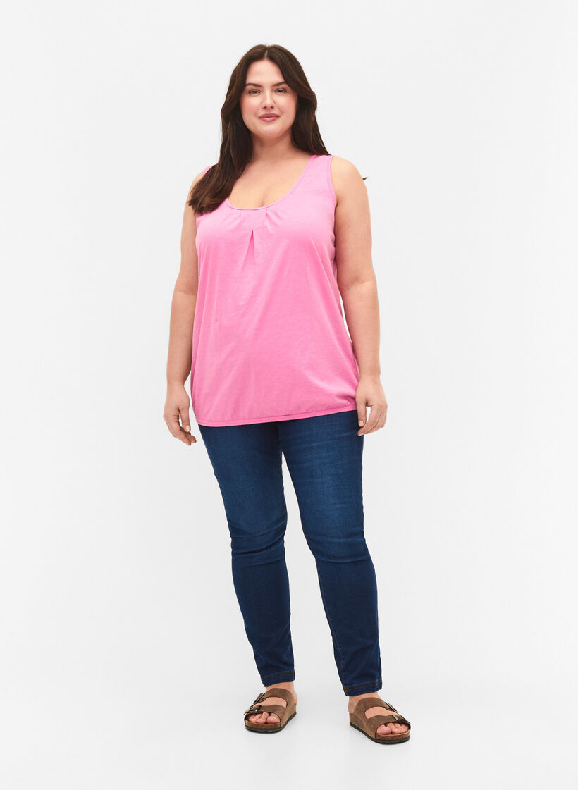 2er-Pack Tops aus Baumwolle mit Spitzenrand, Rosebloom / Black, Model image number 2