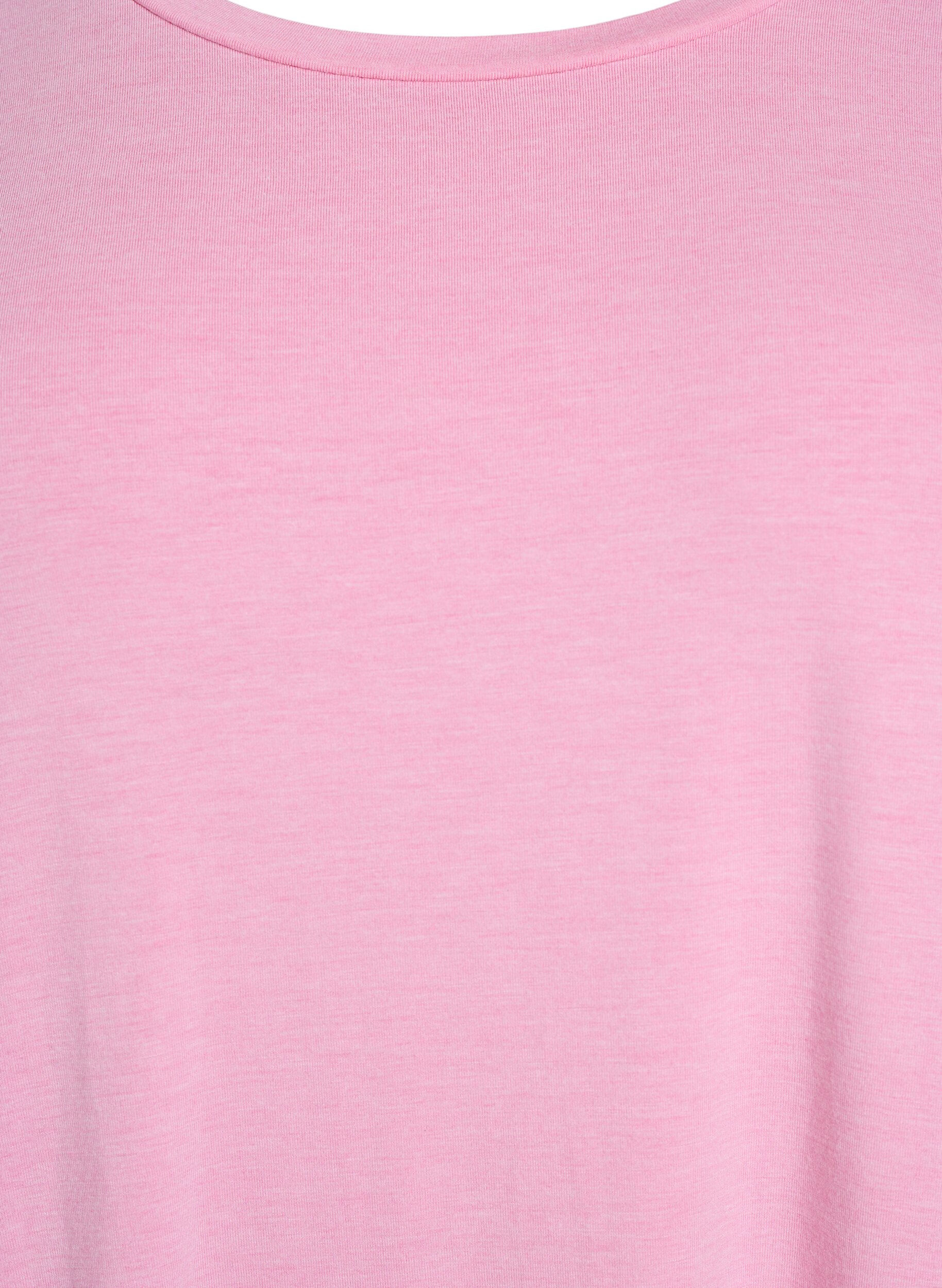 Zizzi Lockeres T-Shirt mit Rundhalsausschnitt, Pink, Packshot image number 2