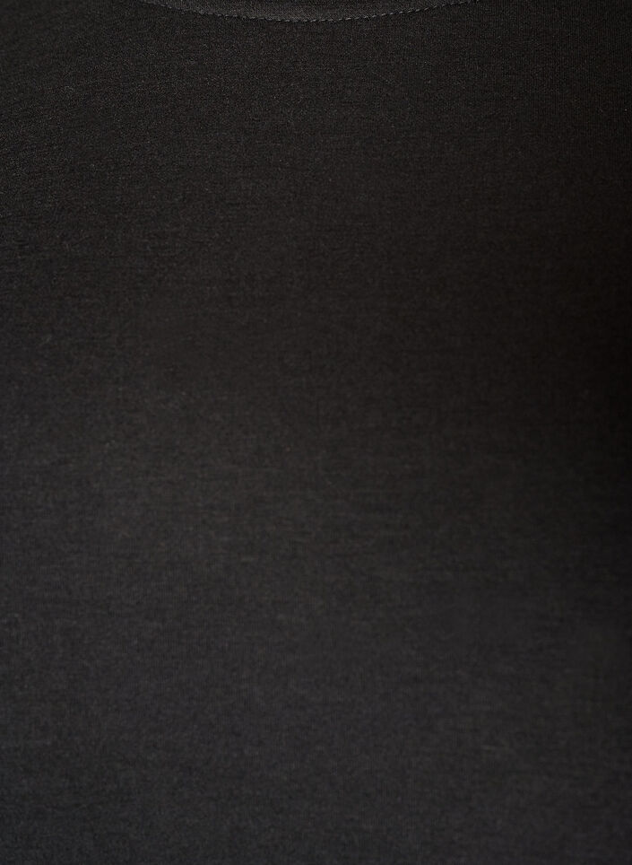 Blouse peplum avec manches longueur coude, Noir, Packshot image number 2