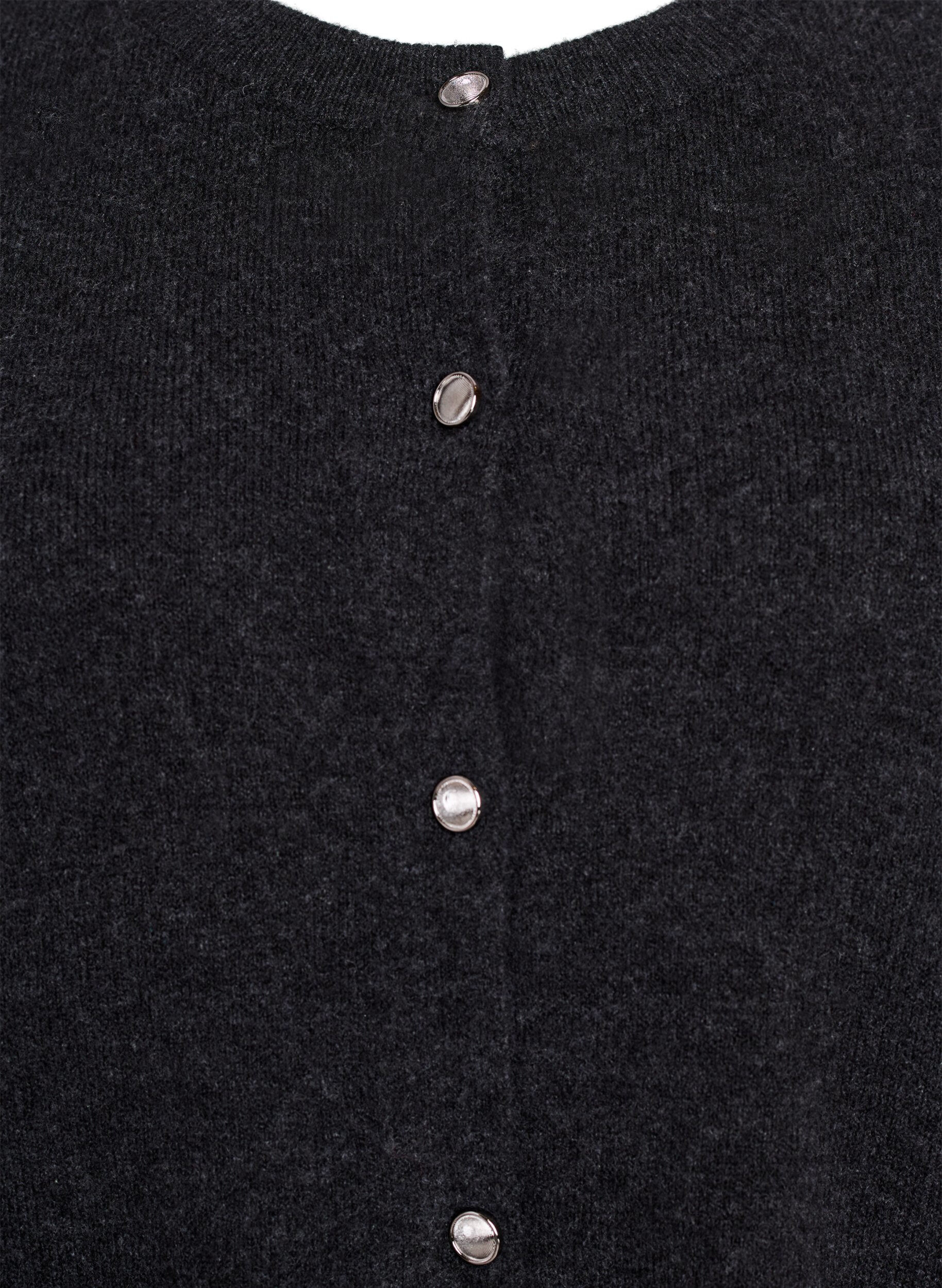 Zizzi  Cardigan en tricots &agrave; manches courtes, Gris anthracite, Packshot image number 2