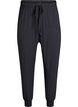 Pantalon de nuit taille haute en modal, Noir, Packshot image number 0
