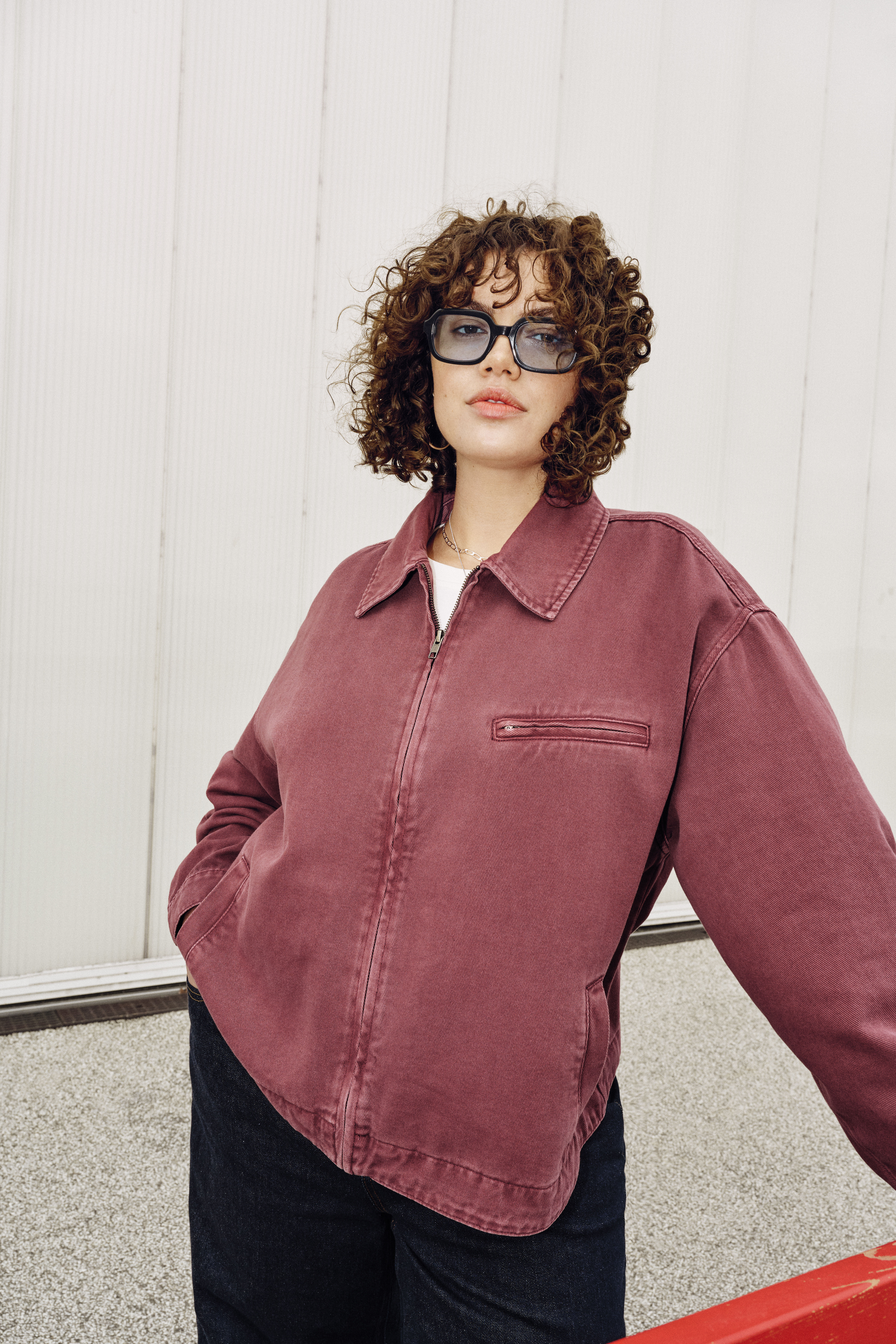 Zizzi Veste en jean color&eacute;e, , Model