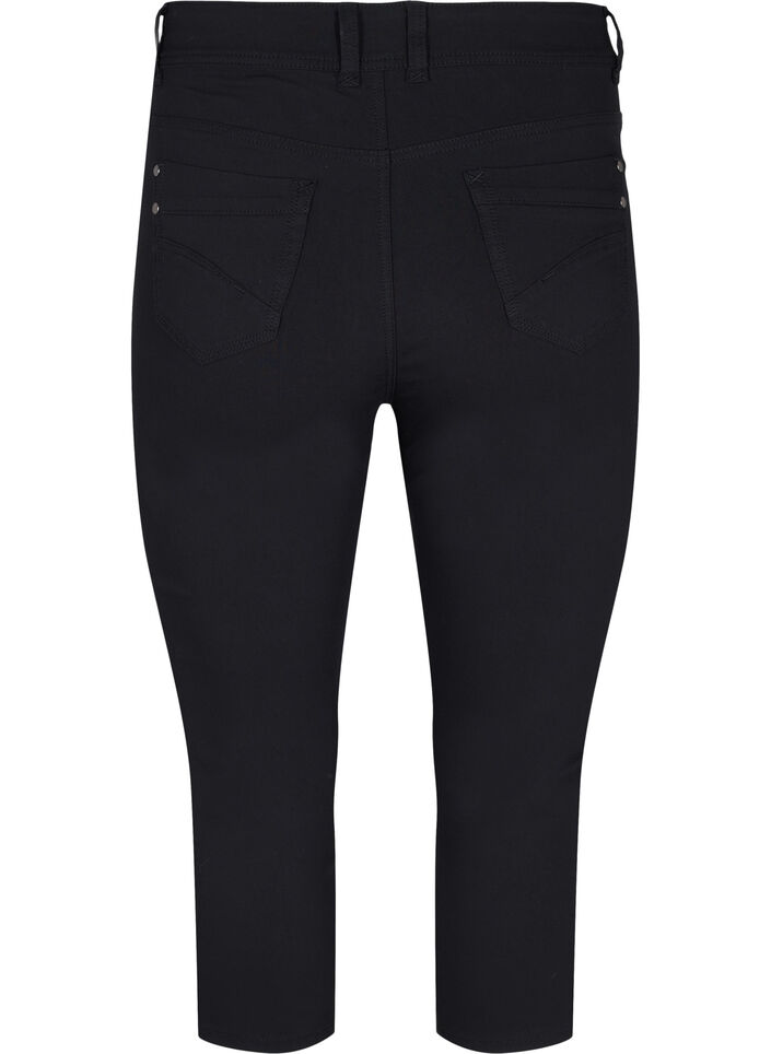 Pantalon capri ajusté en mélange de viscose, Black, Packshot image number 1