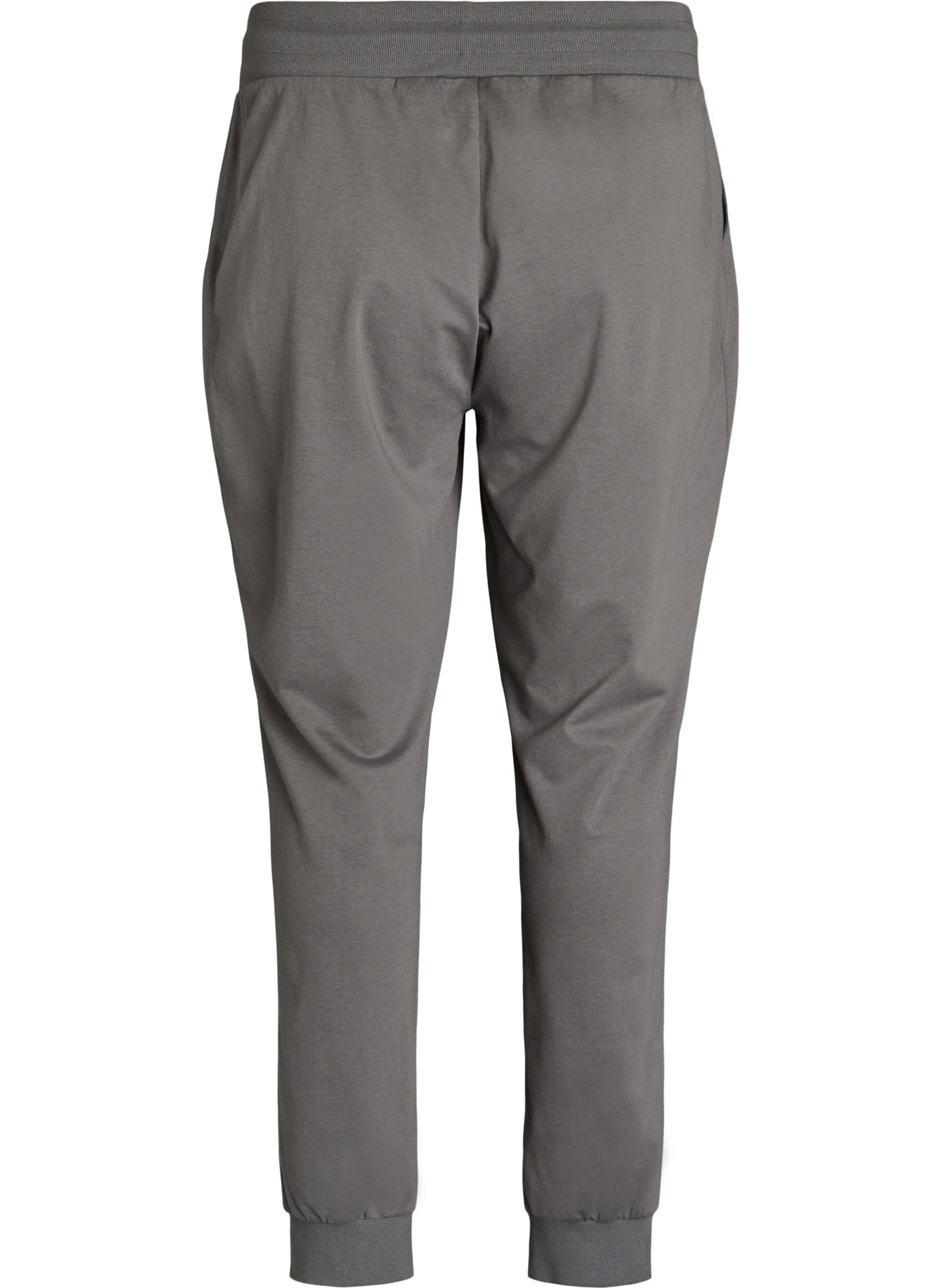 Zizzi Pantalon de surv&ecirc;tement ample avec poches, Gris, Packshot image number 1