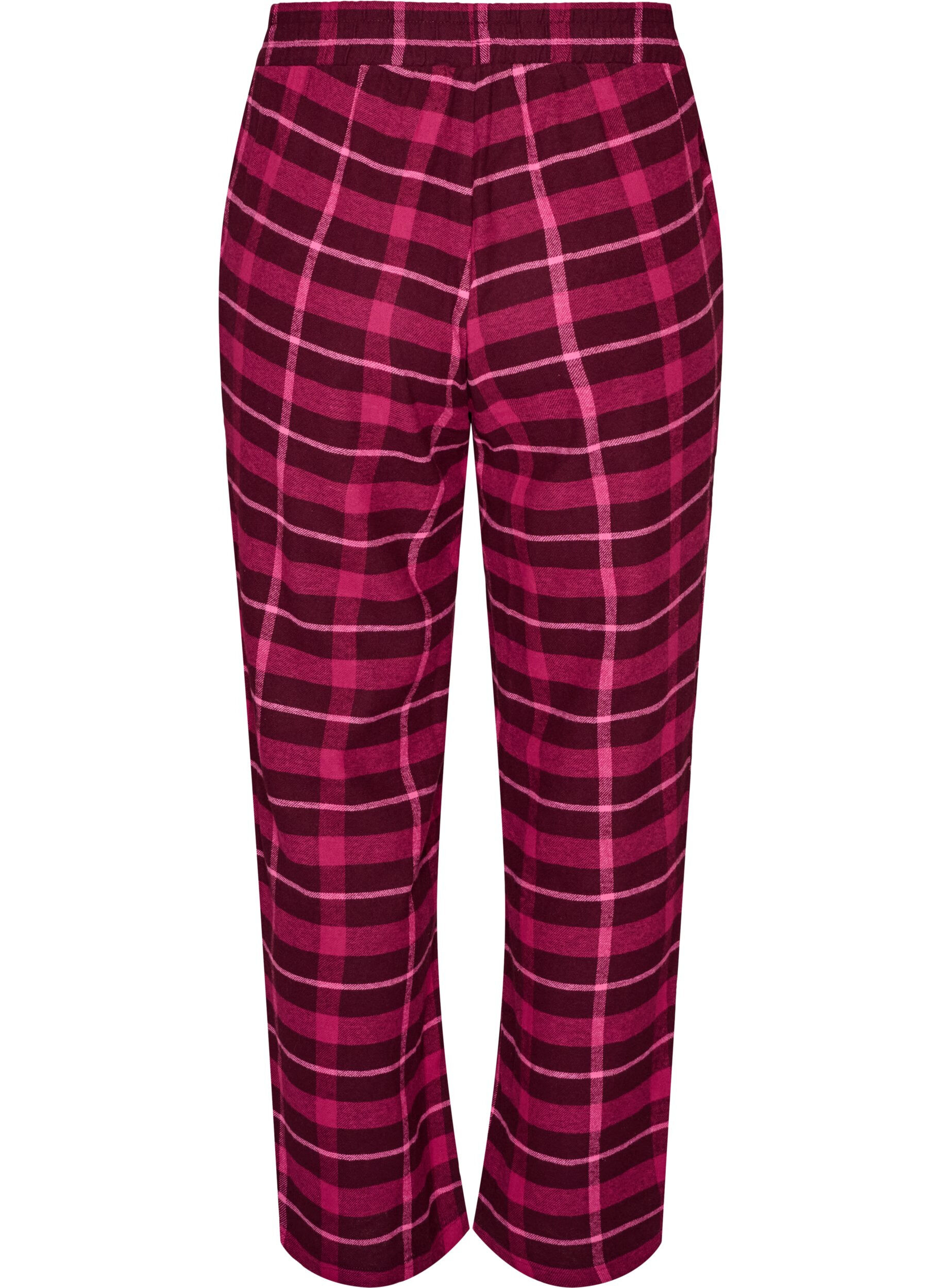 ZizziKarierte Pyjamahose aus Baumwolle, Rot, Packshot image number 1