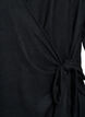 Wickelbluse aus Jersey mit Bindeband, Schwarz, Packshot image number 2