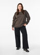 Sweatshirt mit Rundhalsausschnitt, Braun, Model image number 1
