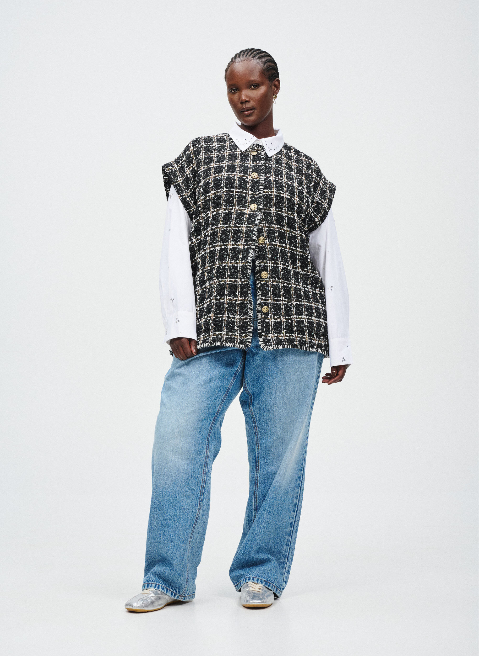 Zizzi High Waist Jeans mit geradem Bein, Blau, Image image number 0