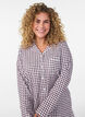 Chemise de pyjama en coton avec poche poitrine, Bordeaux, Model image number 4