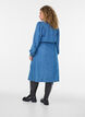 Robe en jean avec col en V et ceinture &agrave; nouer, Bleu Clair, Model image number 2