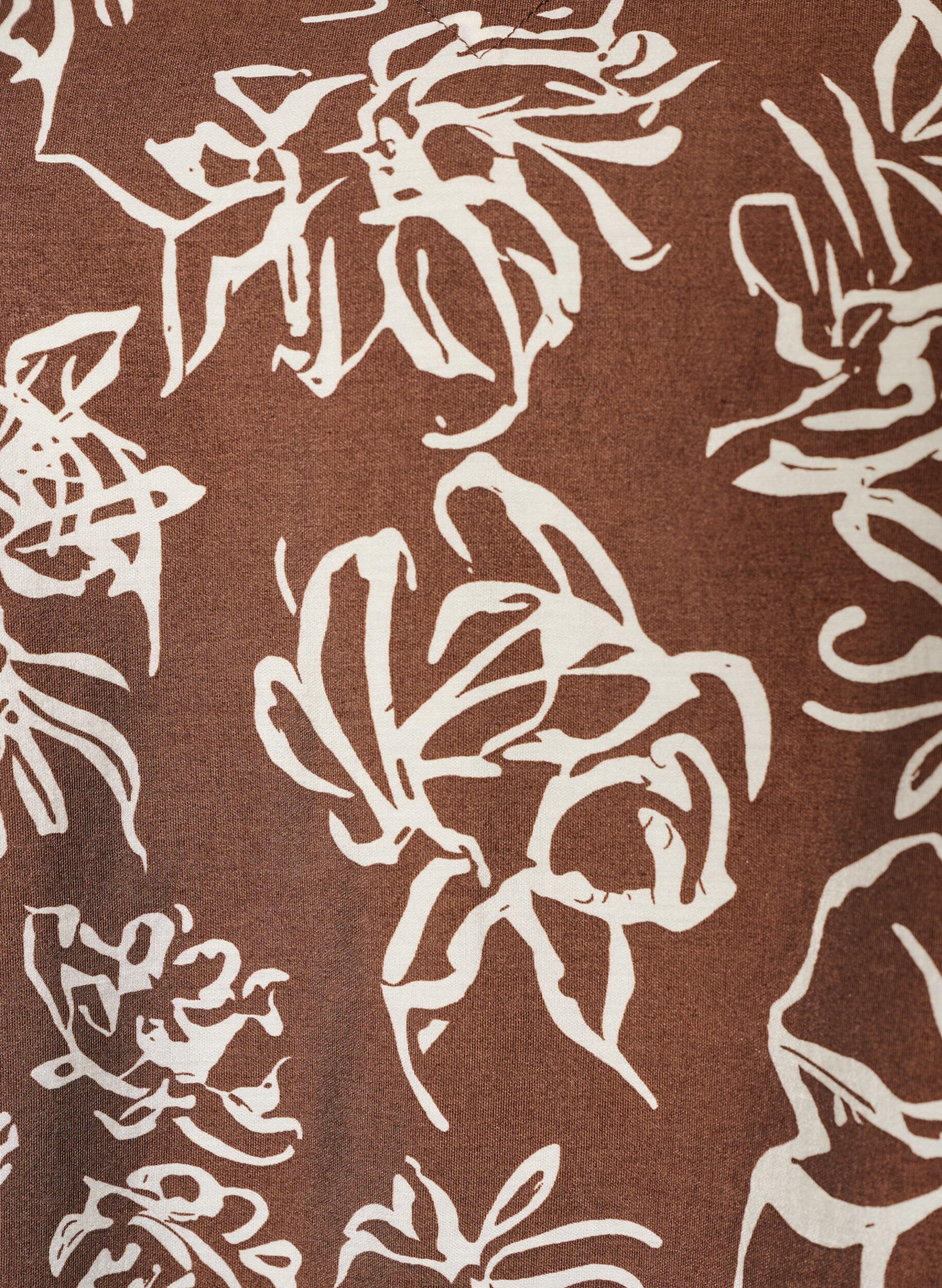 ZizziBlouse en viscose avec col en V, Marron, Packshot image number 2
