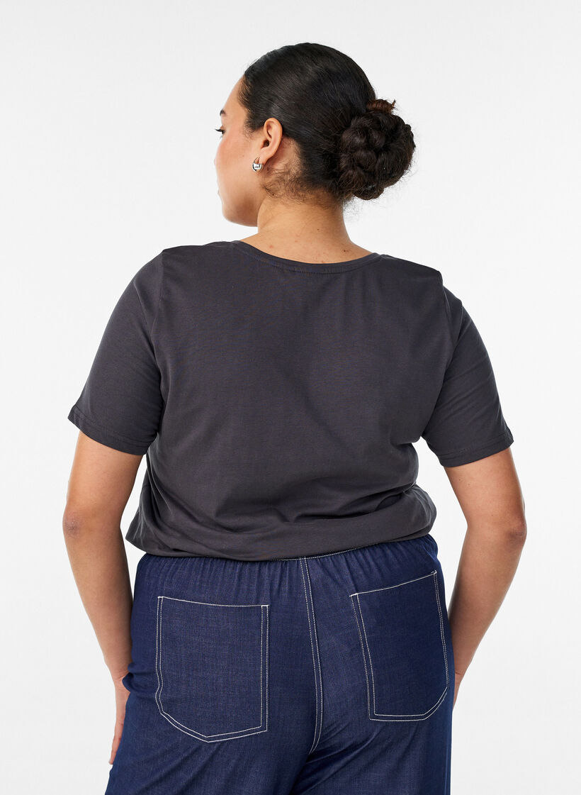T-Shirt mit Print, Grau, Model image number 2