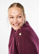 Strickbluse mit Knopfleiste, Dunkles Bordeaux, Model image number 3