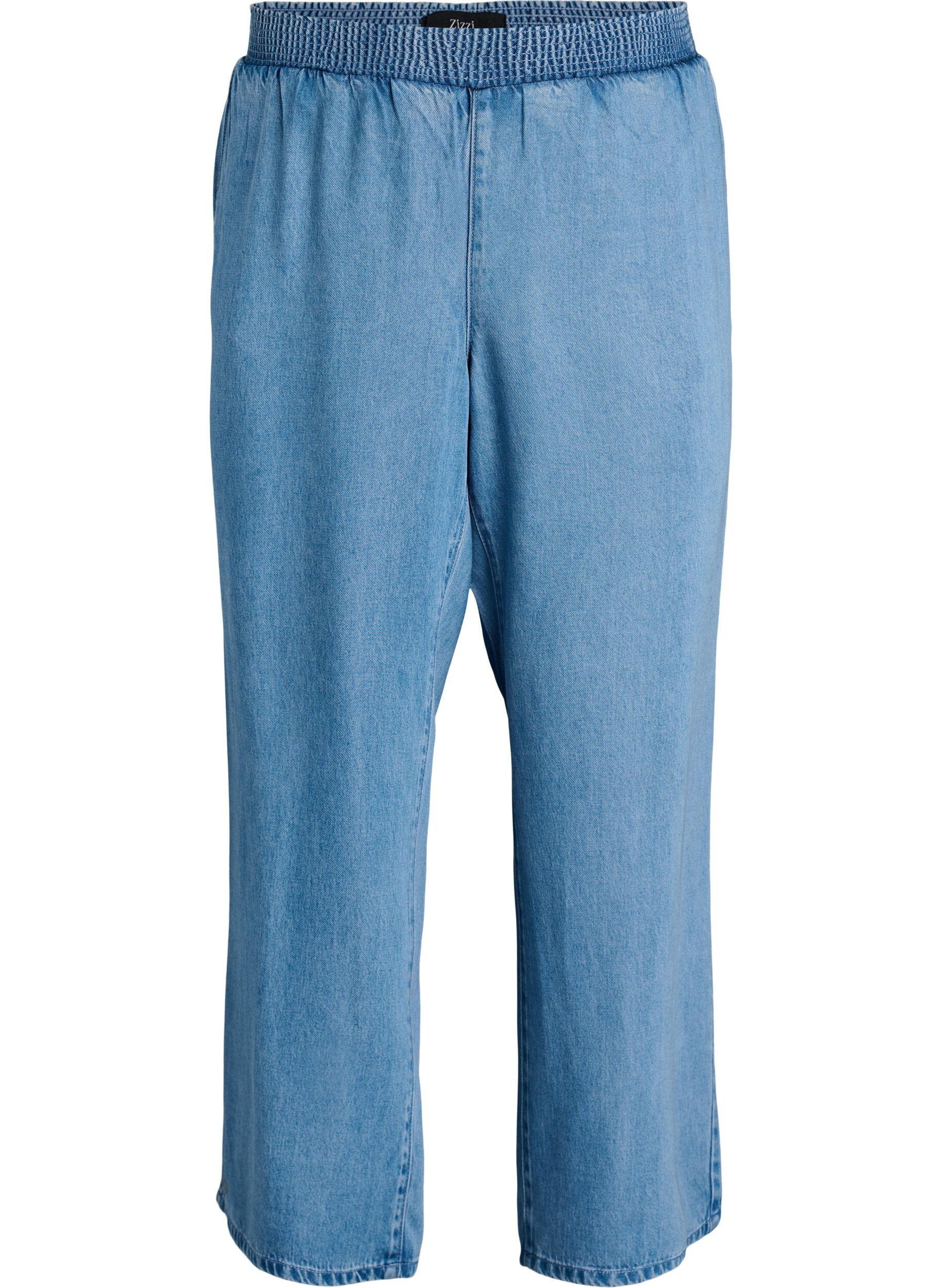 Zizzi Weite Lyocellhose in Denim-Optik, Blau, Packshot image number 0