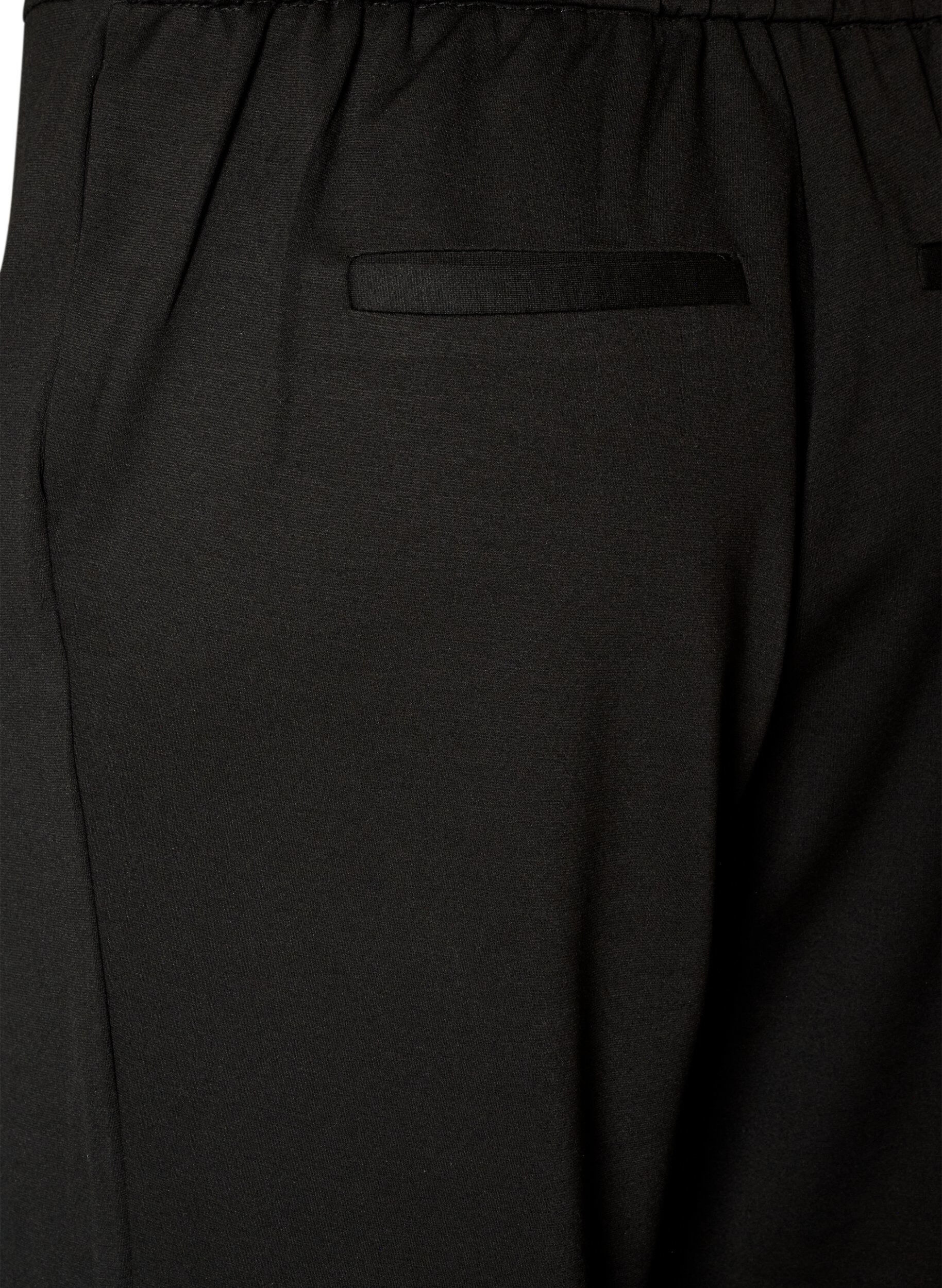 ZizziPantalon ample en jersey taille haute, Noir, Packshot image number 3