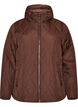 Veste l&eacute;g&egrave;rement matelass&eacute;e en losange, Marron, Packshot image number 0