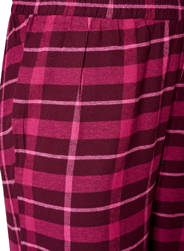 Karierte Pyjamahose aus Baumwolle, Rot, Packshot image number 2