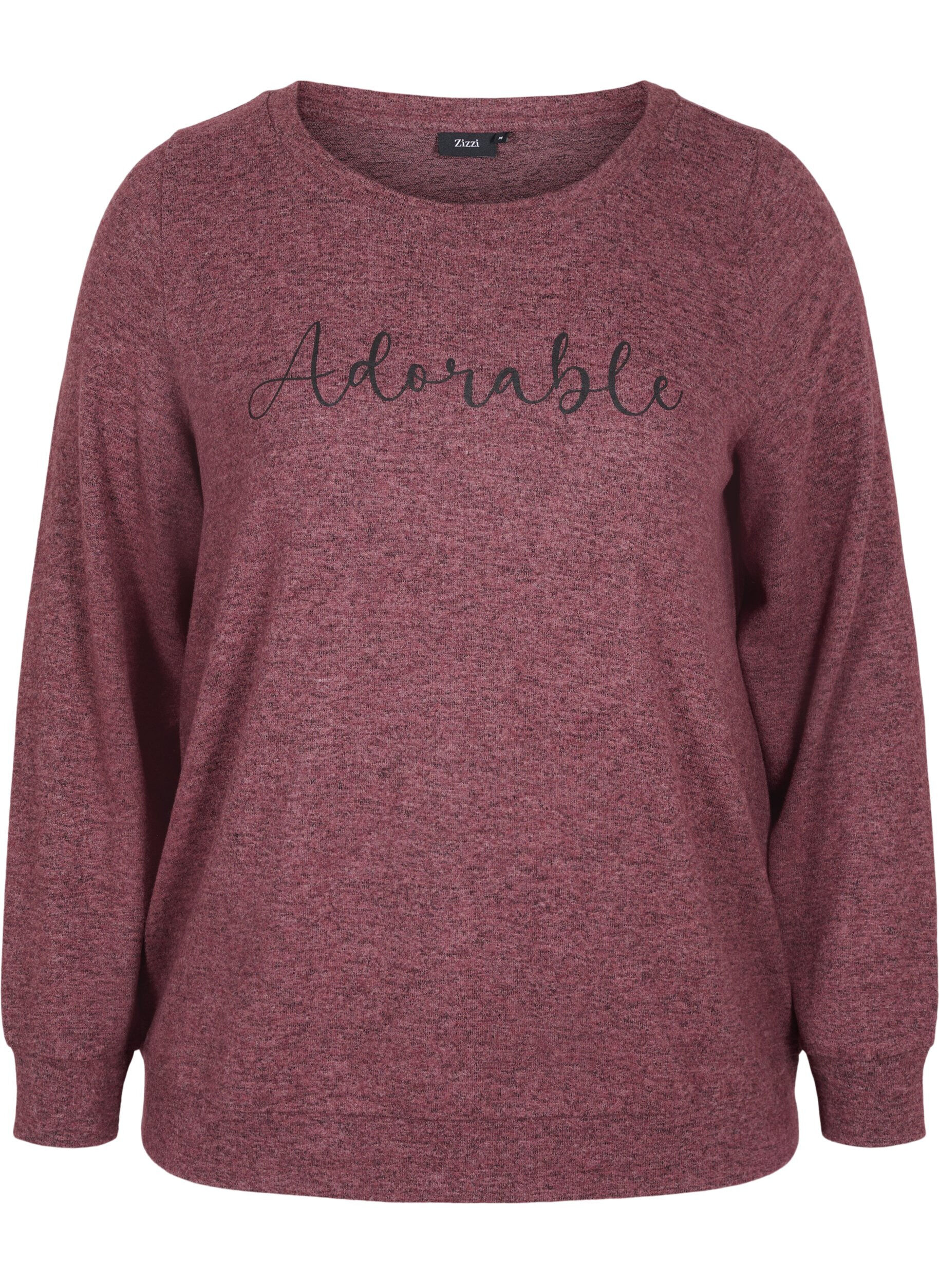 Zizzi Pull en viscose m&eacute;lang&eacute;e chin&eacute;e, Port Royal Mel, Packshot image number 0