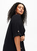 Tunika aus Baumwoll-Leinen-Mischung und 3/4-Ärmeln, Black, Model image number 2