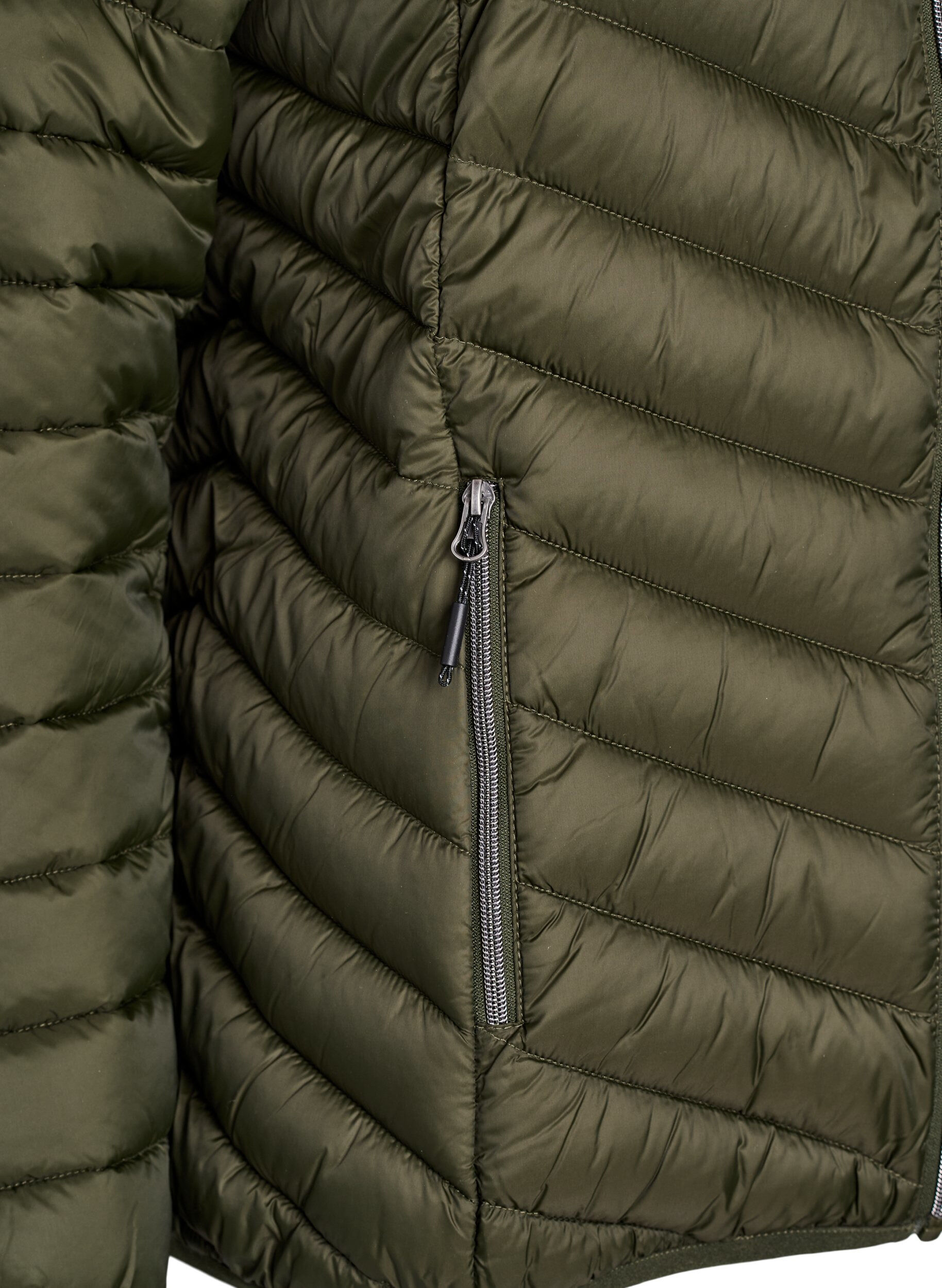Zizzi Veste l&eacute;g&egrave;re &agrave; capuche, Vert fonc&eacute;, Packshot image number 3