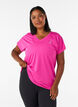 Lockeres Trainings-T-Shirt mit V-Ausschnitt, Pink, Model image number 0