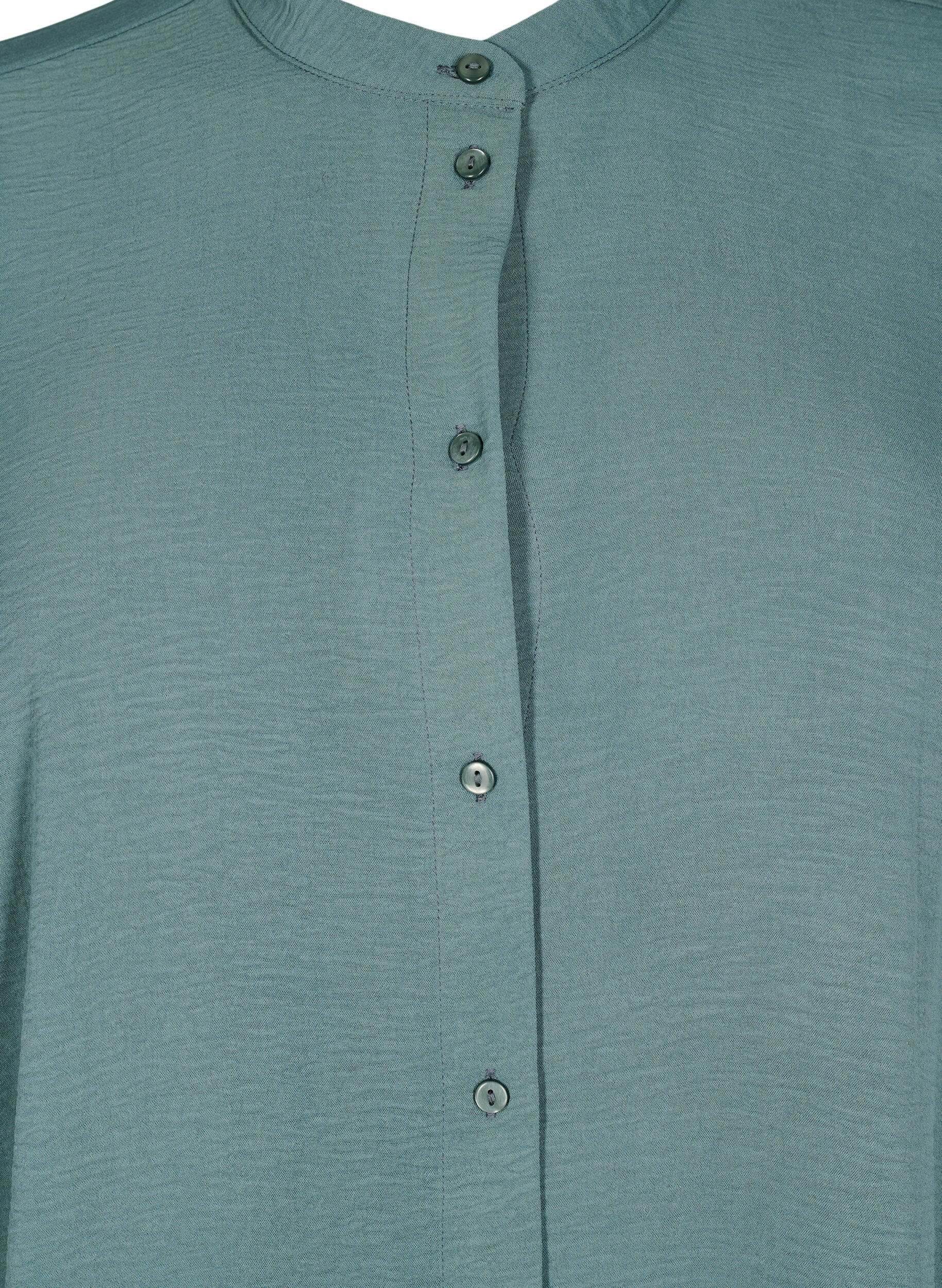 Zizzi Tunika mit 3/4-&Auml;rmeln, Gr&uuml;n, Packshot image number 2