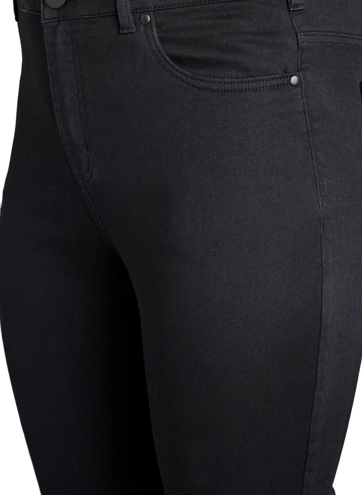 Hoch taillierte super Slim Amy Jeans, Schwarz, Packshot image number 2