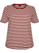 T-shirt ray&eacute; &agrave; texture c&ocirc;tel&eacute;e, Bordeaux, Packshot image number 0