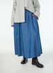 Jupe longue en lyocell aspect denim, Bleu, Model image number 2