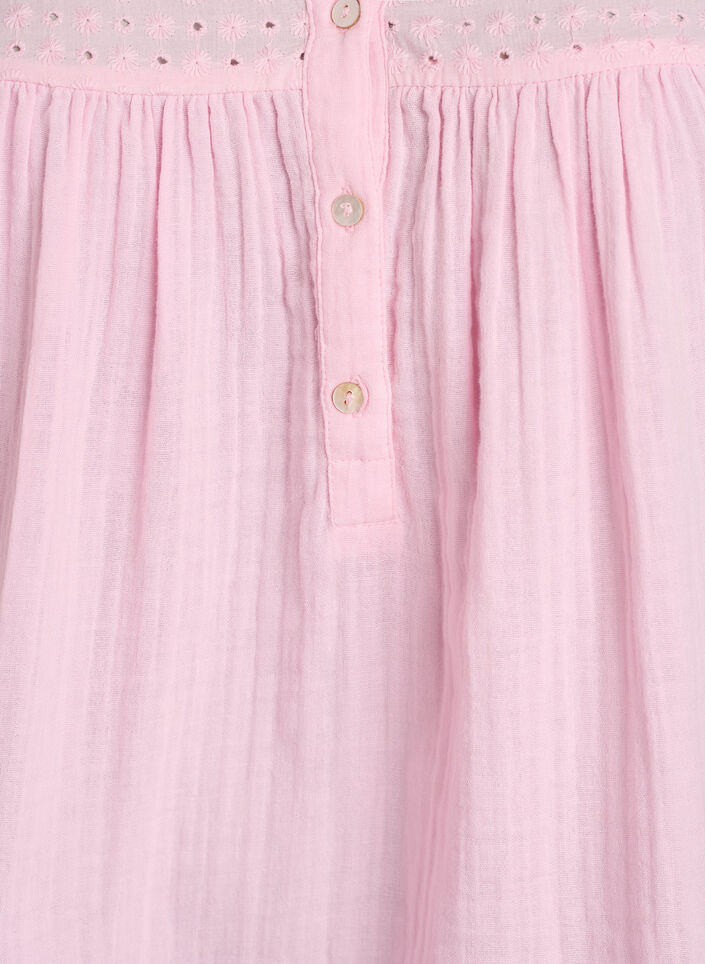 Bluse aus Baumwollmusselin mit Lochstickerei, Rot, Packshot image number 2