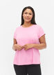 T-Shirt aus Baumwollmischung mit kurzen &Auml;rmeln, Pink, Model image number 0