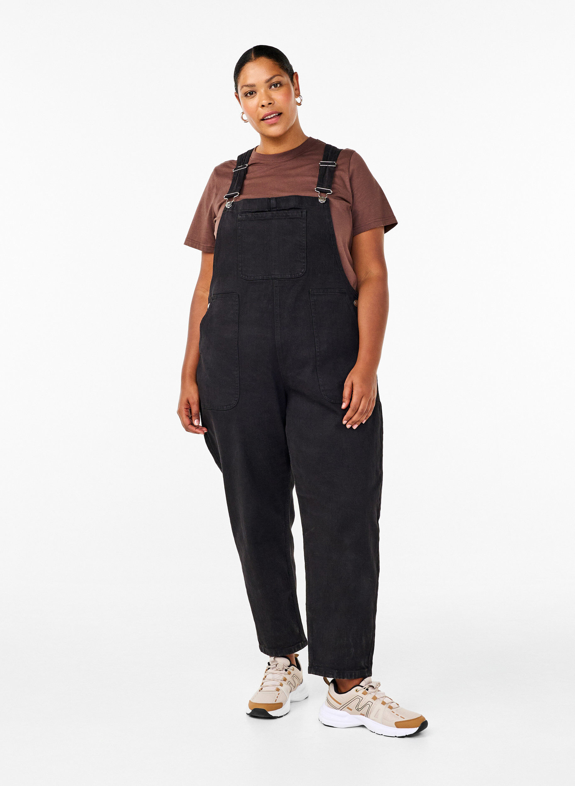 Zizzi Jeans-Overall, Black, Model image number 0