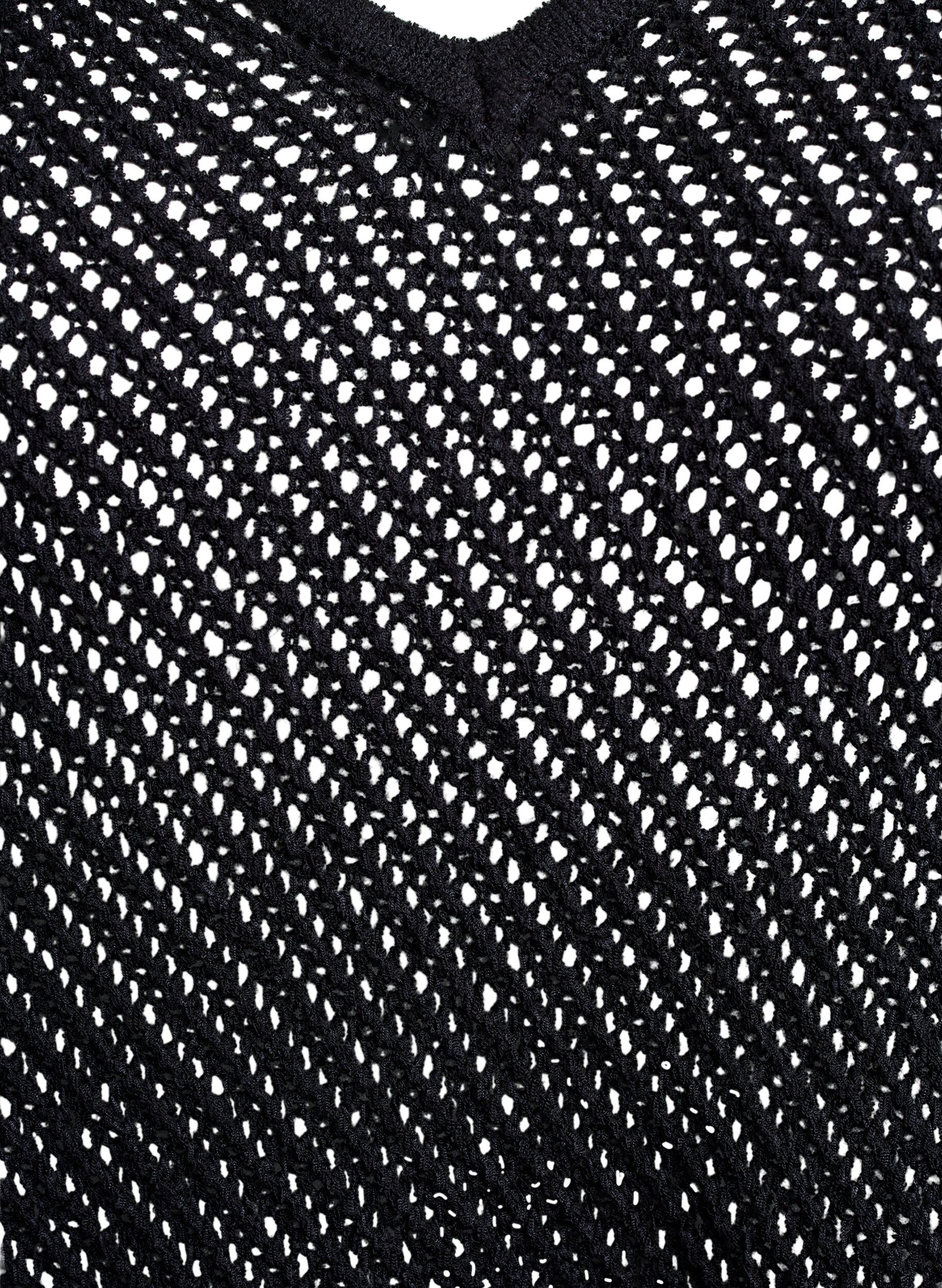 Zizzi FLASH - Haut tricot&eacute; sans manches avec col en V, Noir, Packshot image number 2