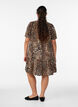 Robe en viscose avec d&eacute;coupe, Marron, Model image number 2