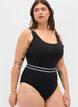 Maillot de bain à encolure arrondie, Black, Model image number 2
