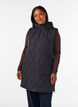 Gilet matelass&eacute; mi-long &agrave; capuche, Noir, Model image number 0