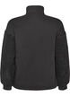 Sweatshirt avec manches en mati&egrave;re teddy et col montant, Gris anthracite, Packshot image number 1