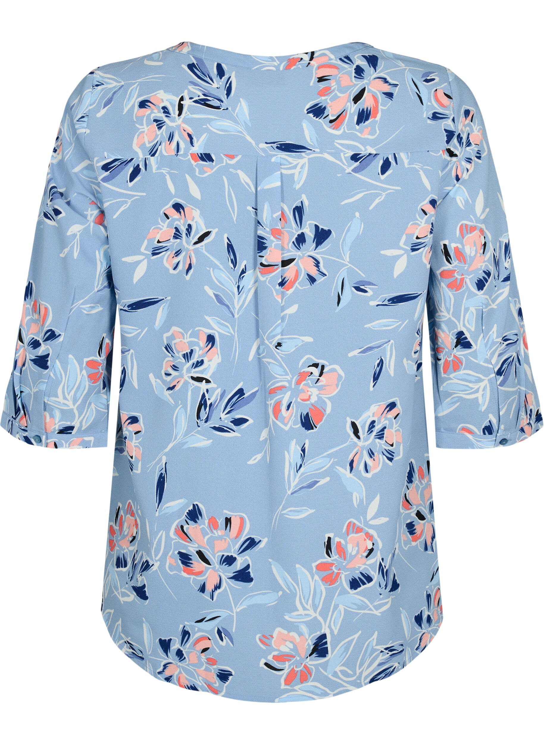 Zizzi Blouse &agrave; manches 3/4, Outline Flower, Packshot image number 1