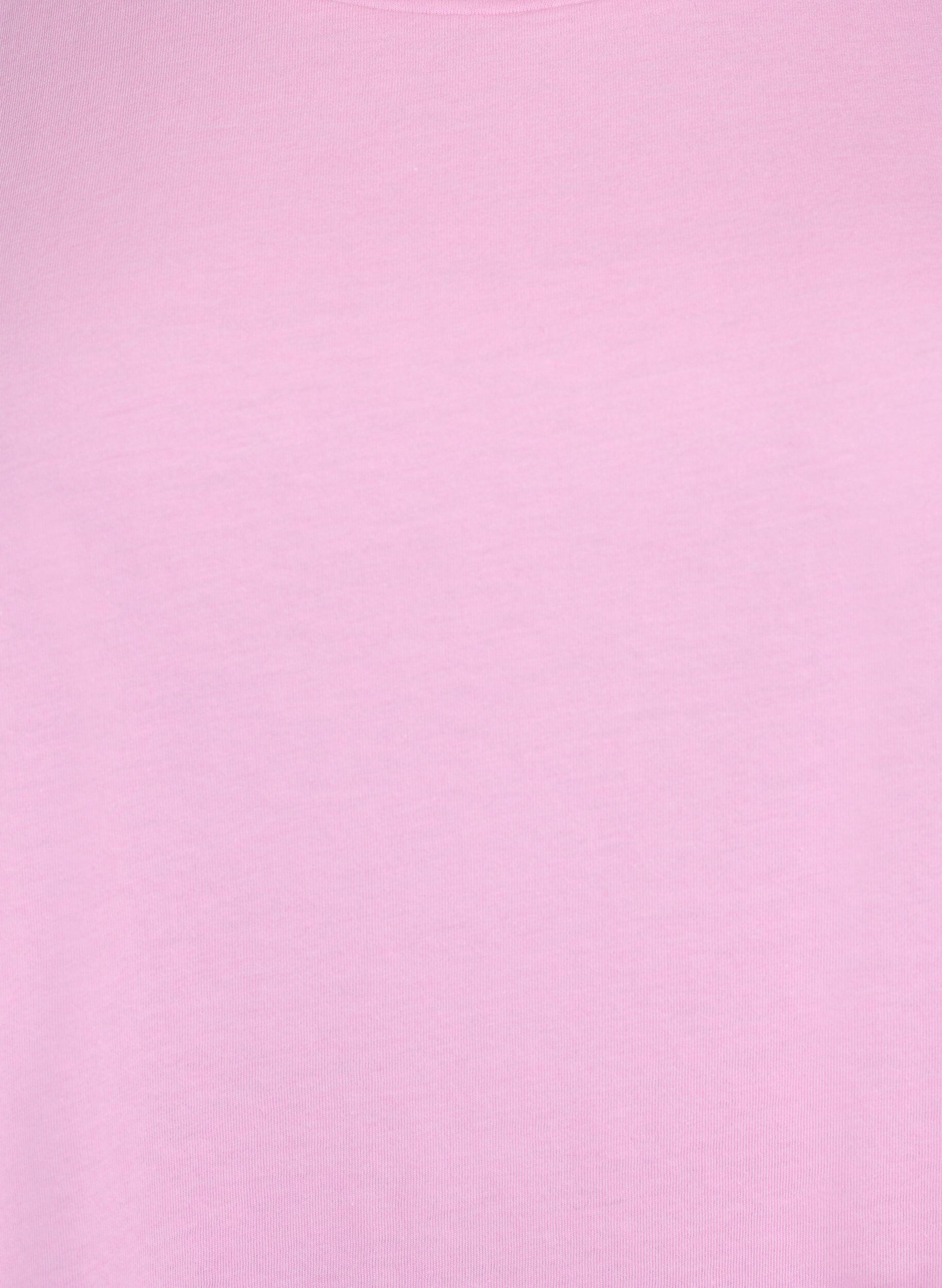 Zizzi T-shirt &agrave; manches courtes en m&eacute;lange de coton, Rose, Packshot image number 2