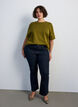 T-shirt coupe boxy en coton, 2262, Model image number 1