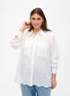 Chemise en viscose avec broderie anglaise, Bright White, Model image number 0