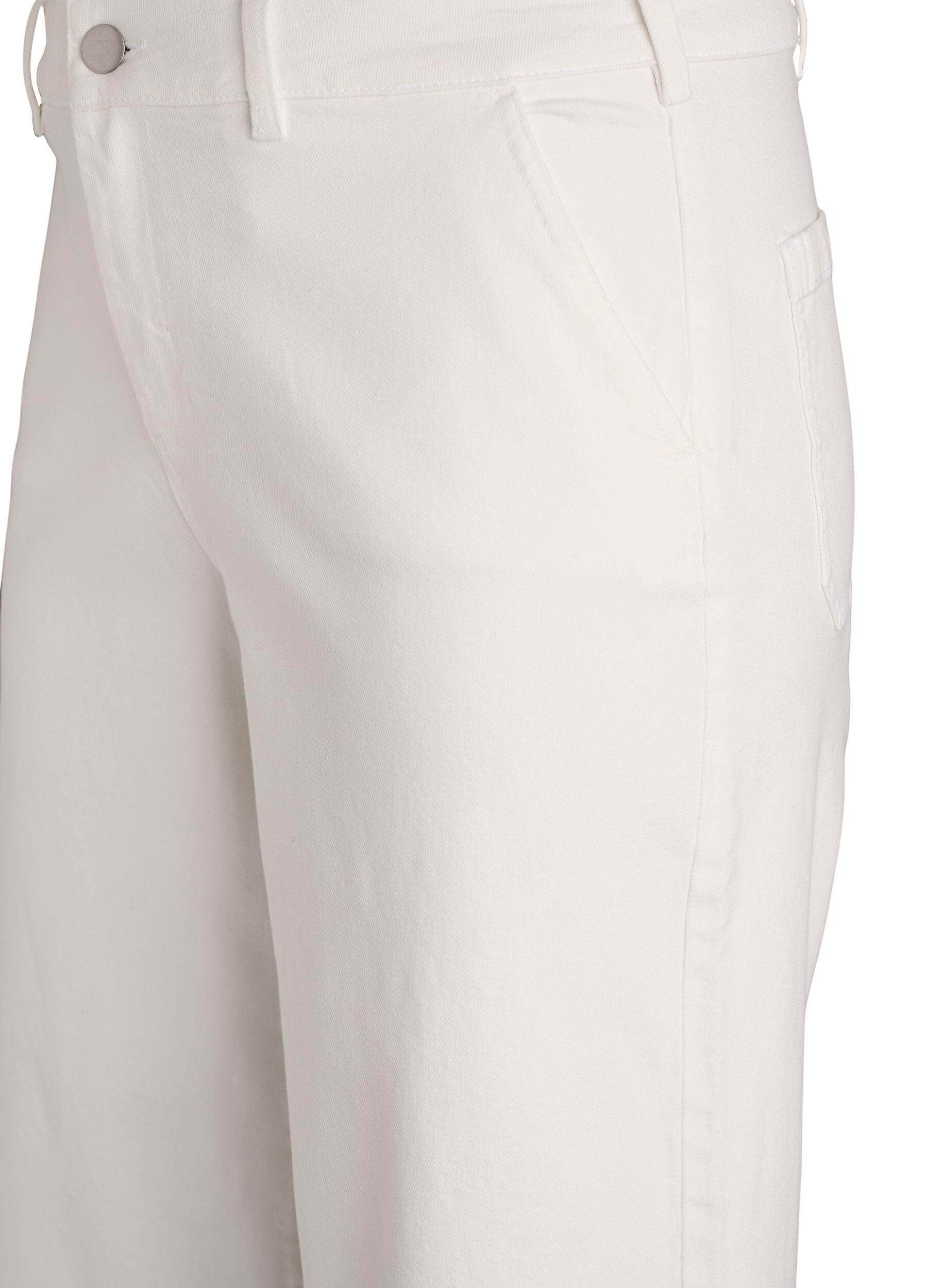 ZizziJean Myra taille haute coupe ample, Blanc, Packshot image number 2