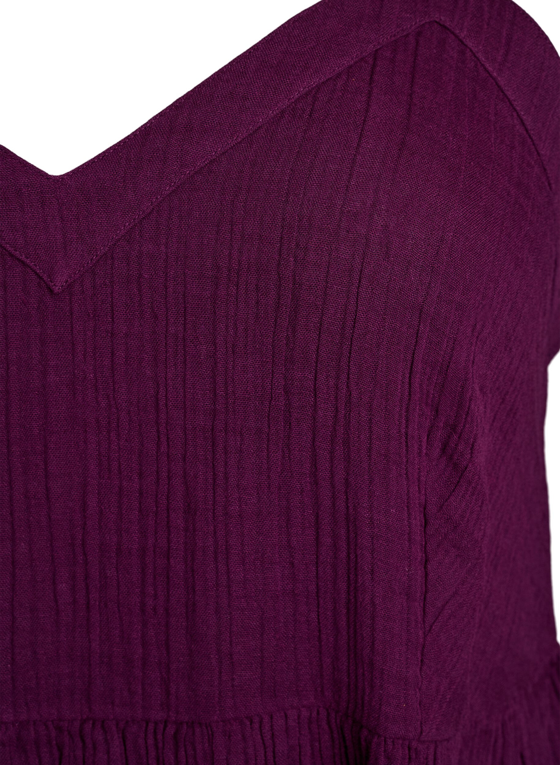 Zizzi Strandkleid aus Baumwolle mit schmalen Tr&auml;gern, Lila, Packshot image number 2