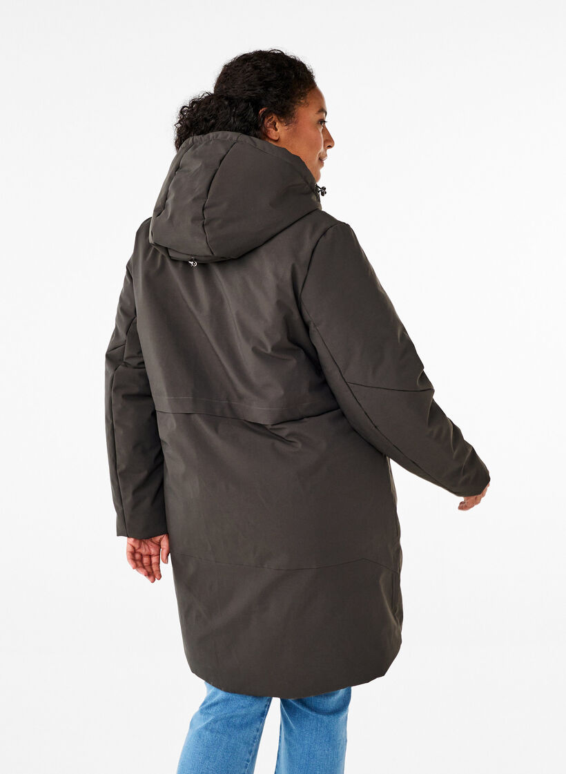 Winterjacke mit verstellbarer Taille, Raven, Model image number 1