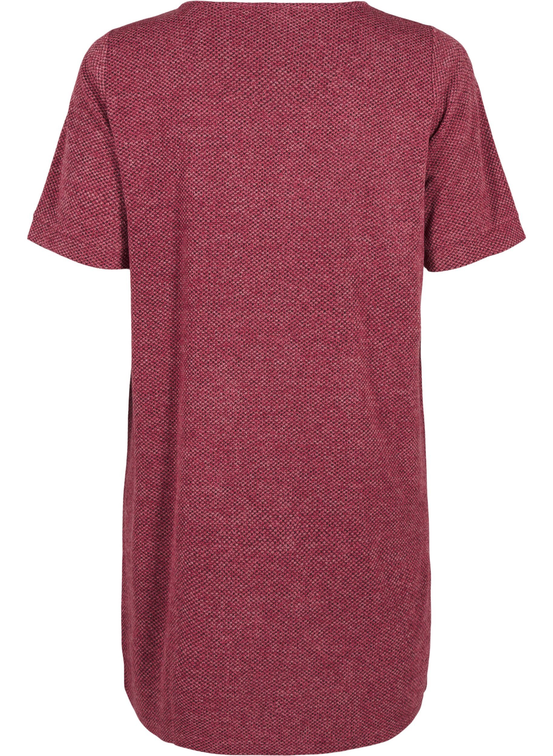 Zizzi T-Shirt-Kleid mit kurzen &Auml;rmeln, Dry Rose, Packshot image number 1