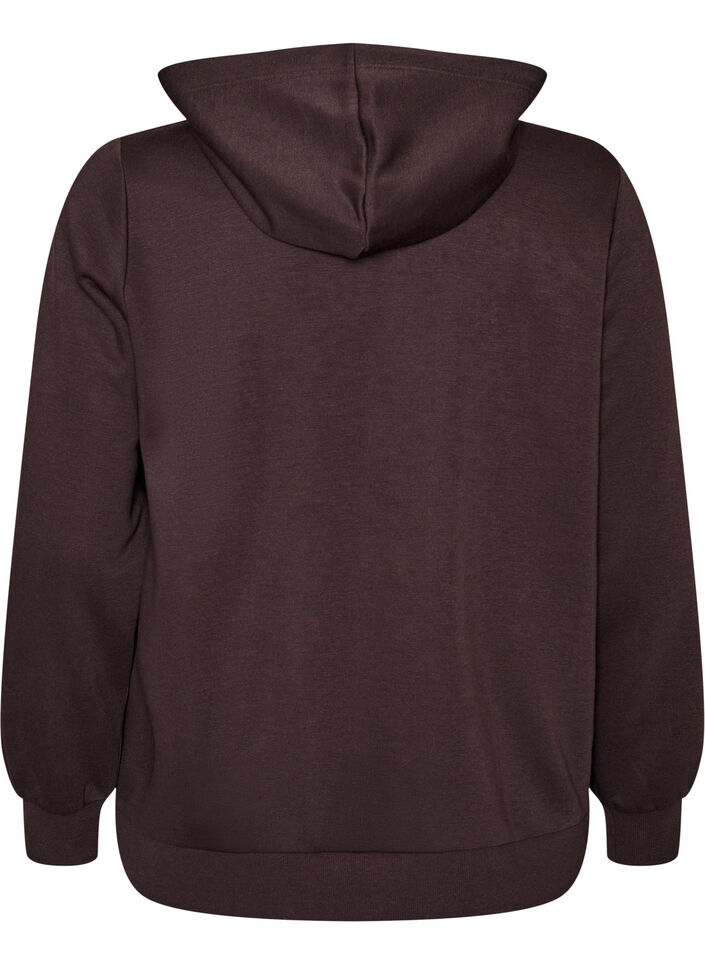 Kapuzensweatshirt mit Rei&szlig;verschluss und Taschen, Braun, Packshot image number 1
