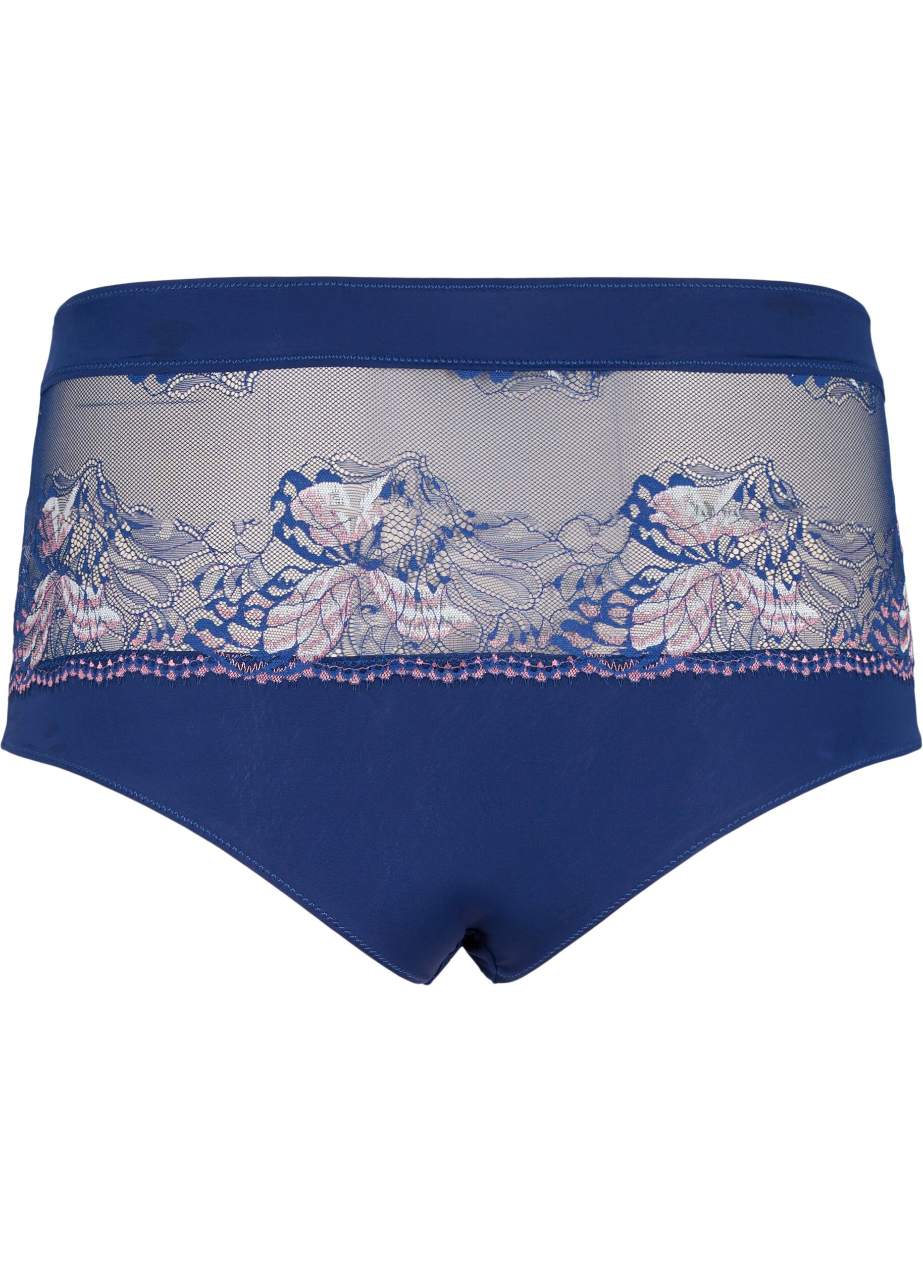 Zizzi Culotte hipster avec dentelle et taille r&eacute;guli&egrave;re, Medieval Blue, Packshot image number 1