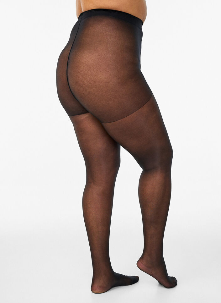 Laufmaschenresistente 30 Den Strumpfhose, Schwarz, Packshot image number 1